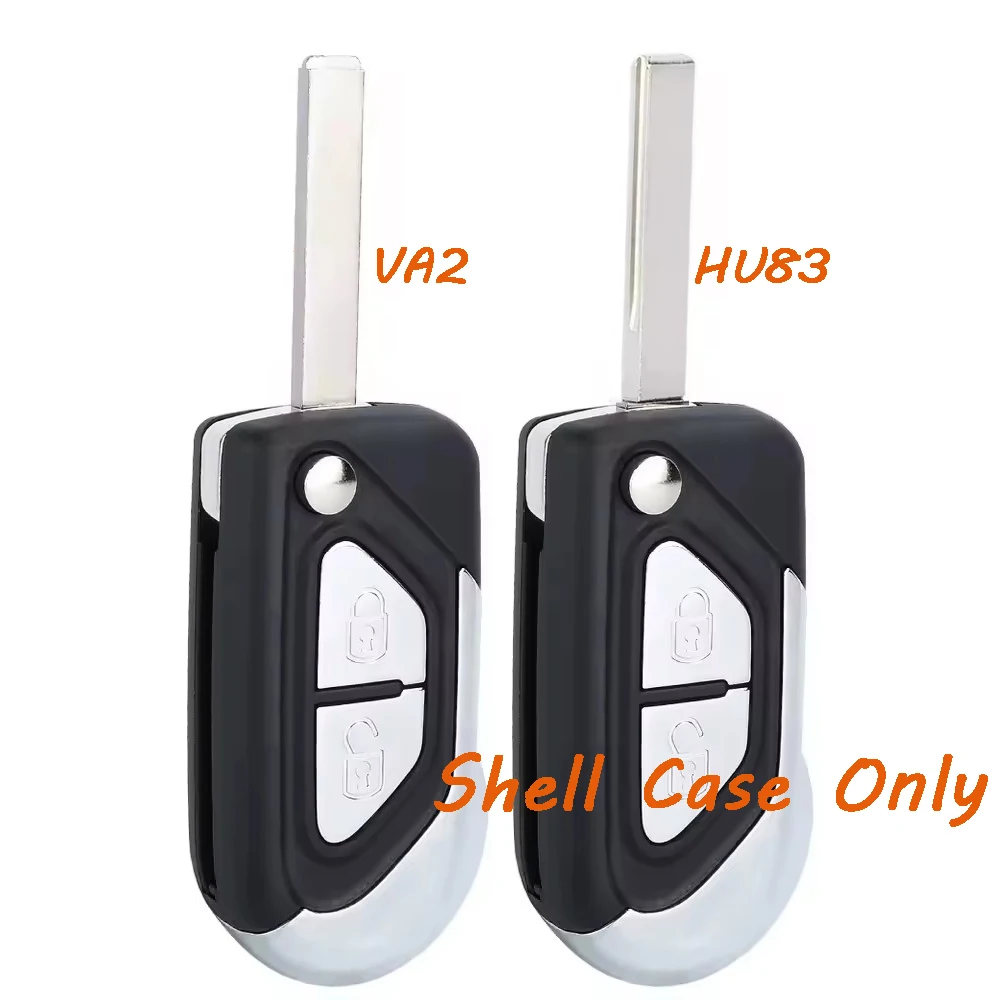 Hochwertiges Fernschlüsselgehäuse für Citroen C3 DS3 2009 2010 2011 2012 2013 2014 2015 2016 2 Tasten VA2 HU83 Schlüsselblatt Image