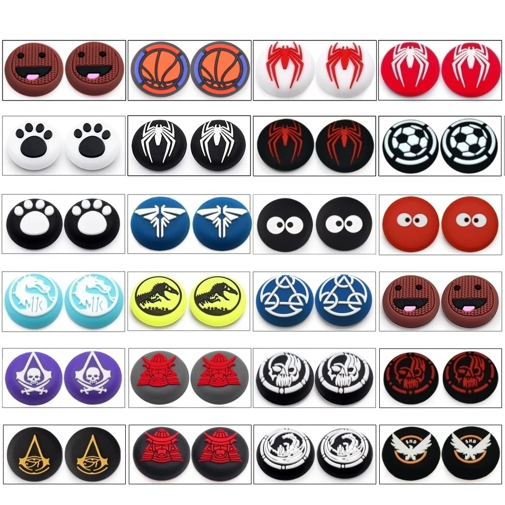 2pcs Soft Silicone ThumbStick Grip Cap For PlayStation 5 PS5 PS4/Slim/Pro Xbox Series S/X Gamepad Joystick Thumb grip Caps Cover