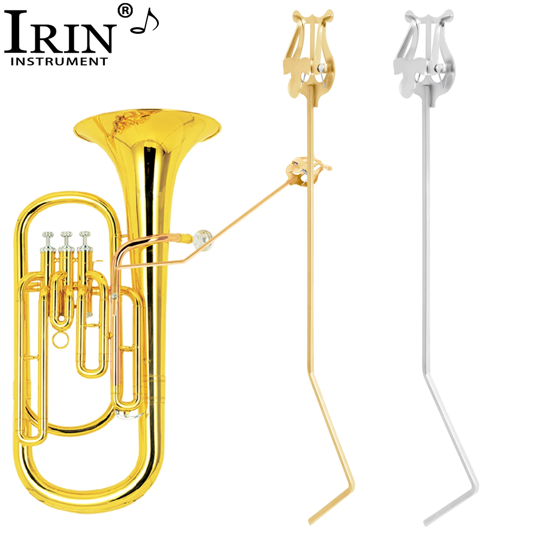 IRIN Bariton Tuba Marschieren Musik Blatt Ständer Metall Klammern Clip Trompete Marschieren Klemme Metall Halter Messing Instrument Teile Image