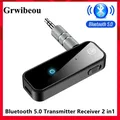 Grwibeou Bluetooth 5.0 Trasmettitore Ricevitore 2 in1 Jack Adattatore Wireless Adattatore Audio AUX da 3,5 mm per Auto Audio Musica Aux Auricolare