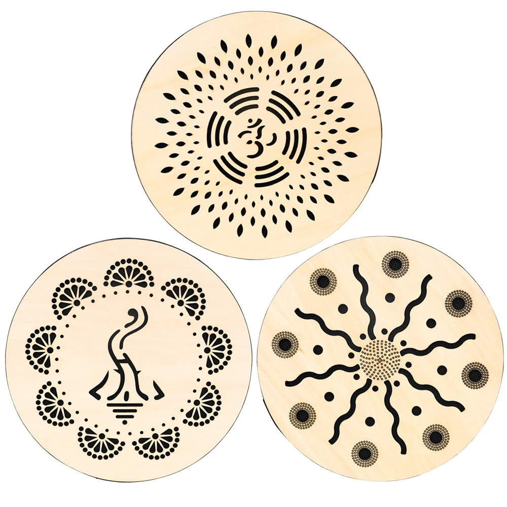 M MBAT 8/10/12 Zoll Tamburin Holz Handglocke Handtrommel Stream Sound Tamburin für Tanzkonzerte Spiel Schlaginstrument Image