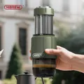 HiBREW Macchina da caffè portatile 2 in 1 Macchina per caffè espresso manuale con acqua calda/fredda per capsule e pressa manuale macinata H4D