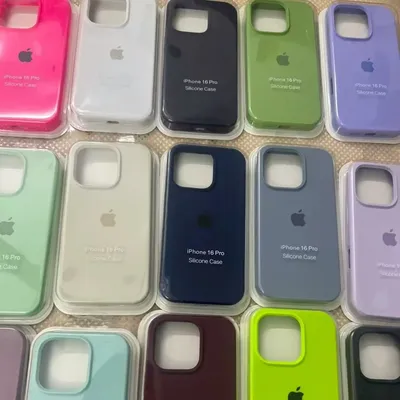 Original Official Apple Silicone Cases For iPhone 16 13 14 15 12 Pro Max Full Protector Full Apple Logo Phone Cover With Box