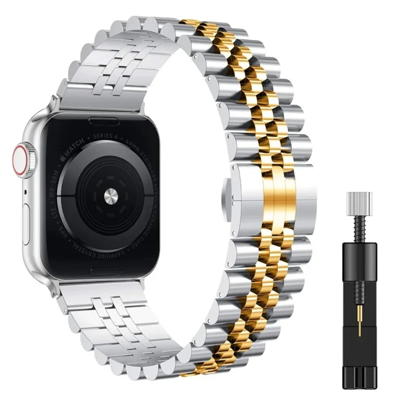 Metallarmband für Apple Watch 49 mm 45 mm 44 mm 42 mm 41 mm 40 mm 46 mm Edelstahl-Armband iWatch Ultra/2 10 9 8 7 6 5 4 Correa Image