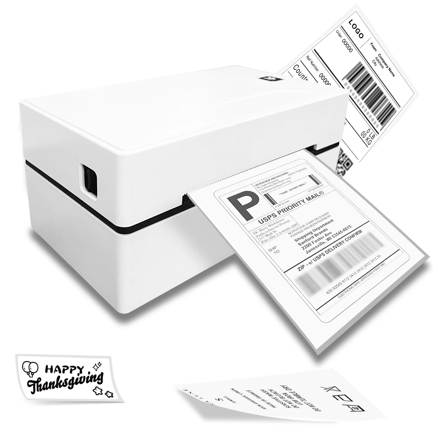 Marklife D100 Bluetooth Thermo-Versandetikettendrucker 4x6 Versandetikettendrucker für Versandpaket, unterstützt Smartphone und PC Image