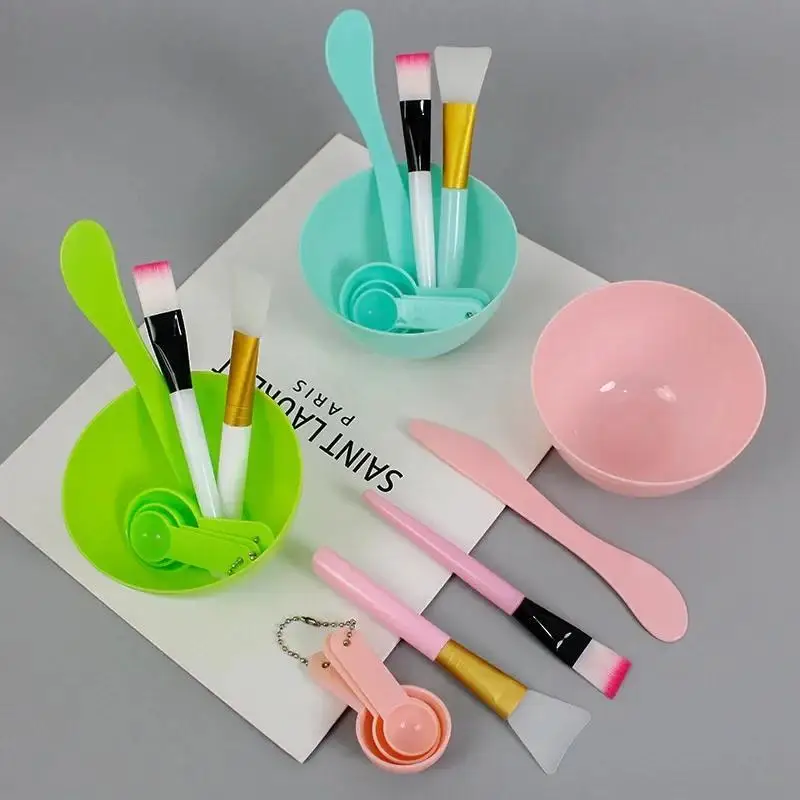 7 Teile/satz Gesichts Pinsel Maske Schüssel Löffel Set Maske Pinsel Bar DIY Schönheit Werkzeuge Mischen Werkzeuge Hautpflege Make-Up Liefert Frau gesichts Zu Image