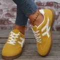 Scarpe comode da donna più vendute 2025 Four Seasons New Lace-Up Flat Fashion Easiest for Match Sneakers Scarpe casual