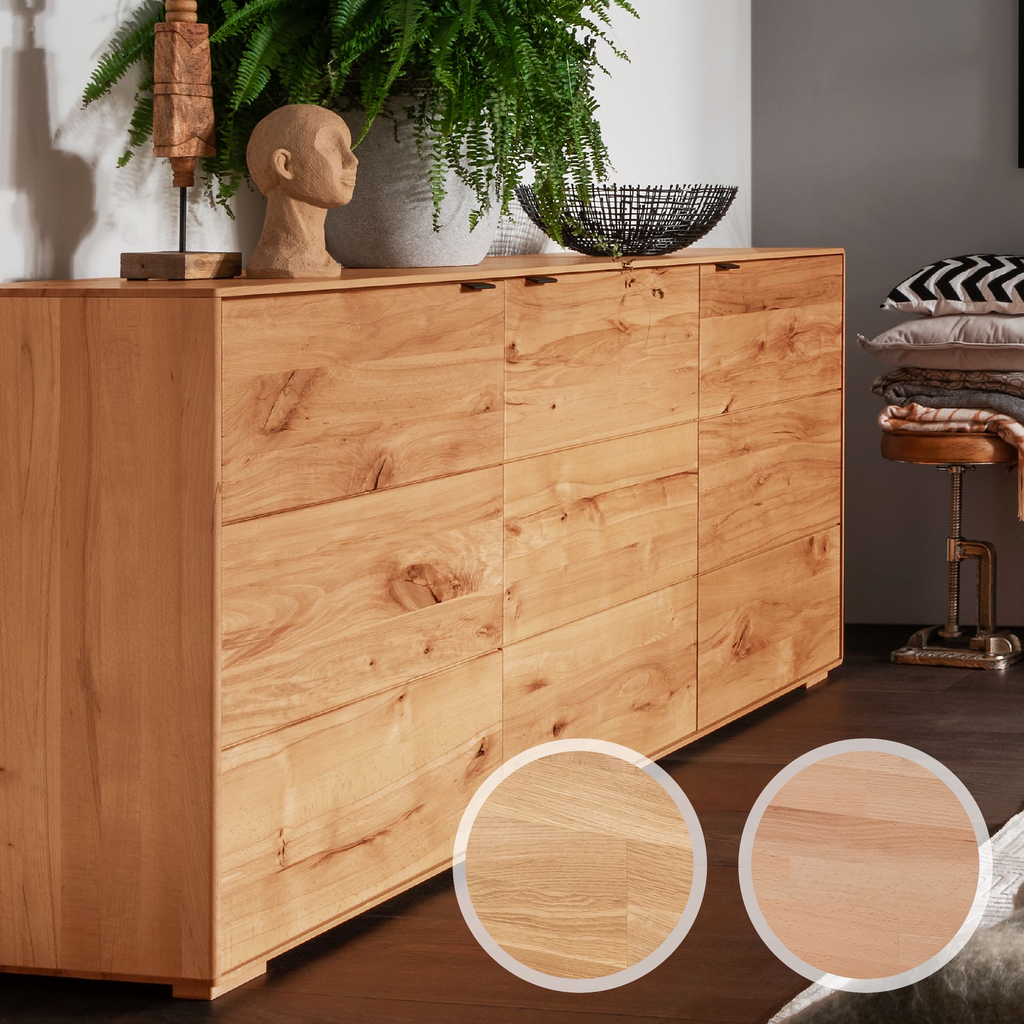 Massivholz »Zerro« Sideboard I Eiche