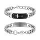 Viskmdi Bible Verse Bracelets for Men Stainless Steel Cross Bracelet with Religious Scripture Bracelets Cuban Chain Link Bracelet Faith Christian Jewelry, 20 cm, Stainless Steel, no gemstone