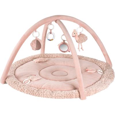 Spielbogen FEHN "Lazy, Crazy & Pink, Flamingo, 3-D-Activity-Decke", rosa (rose), Spielbögen, Kinder, Plüsch, Softvelours, Polyester, Flauschstoff, mit 5 abnehmbaren Spielzeugen Image