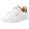 Sneaker PANTOFOLA D´ORO "ELBA LOW", Gr. 44, weiß, cognac, Leder, sportlich, Schuhe
