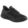 Sneaker SKECHERS "BOBS GEO LITE-FIXED EDGE", Herren, Gr. 44, schwarz, Lederimitat, Textil, unifarben, sportlich, Schuhe, Freizeitschuh, Trainingsschuh mit Slip-ins