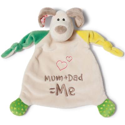 Schmusetuch NICI "My First NICI Kollektion, Hund Fino, Mum+Dad=Me", Baby, bunt, Polyester, Schnuffeltücher, mit aufgestickten Augen Image