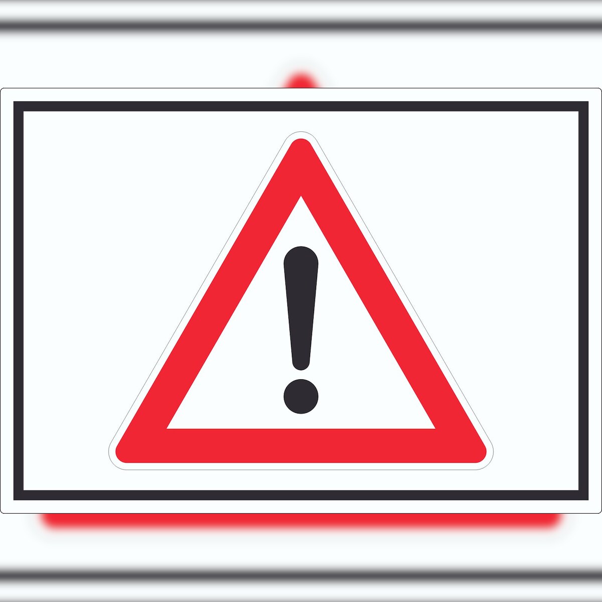 HB-Druck Achtung Symbol Aufkleber A1 (594x841mm) Image