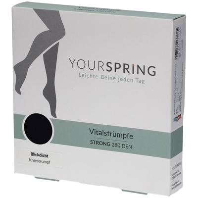 Yourspring strong blickdicht 280den AD 42/43 blau 2 St Strümpfe Image