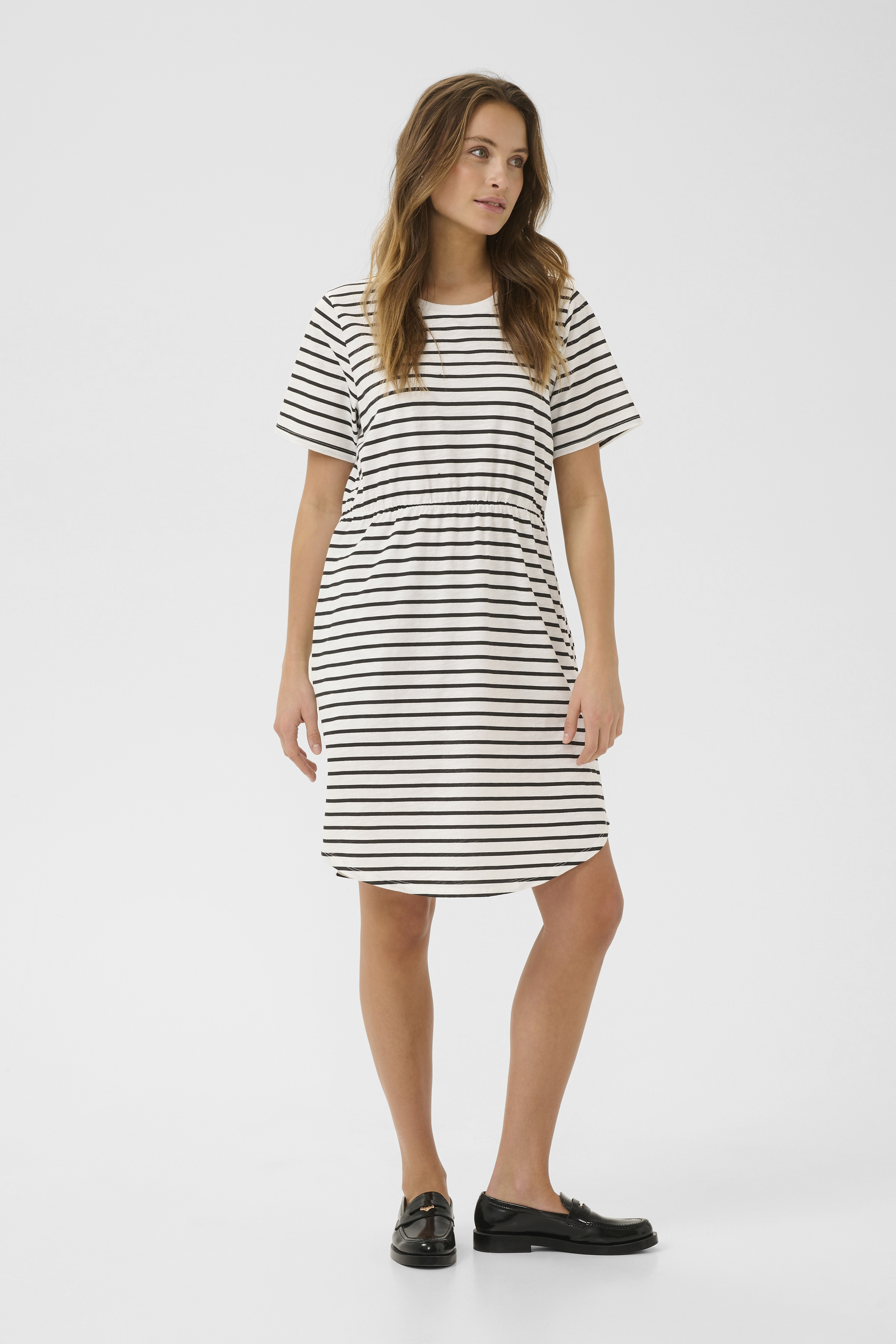 Kleid mit lässiger Passform white black Image