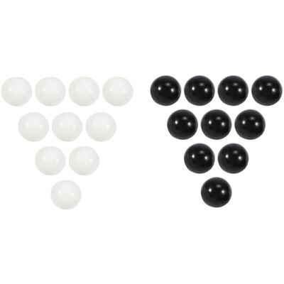 20 StüCk Murmeln 16Mm Glasmurmeln Knicker Glaskugeln Dekoration Farbe Nuggets Spielzeug Schwarz und Image