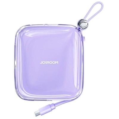 Powerbank 10000 mAh JR-L005 mit iPhone Lightning-Kabel und USB-A-Anschluss lila Image