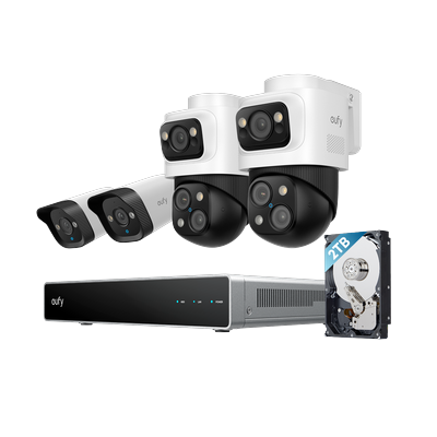 eufy PoE NVR Sicherheitssystem S4, 2× Bullet-PTZ-Kameras, 2x Bullet-Kameras Image