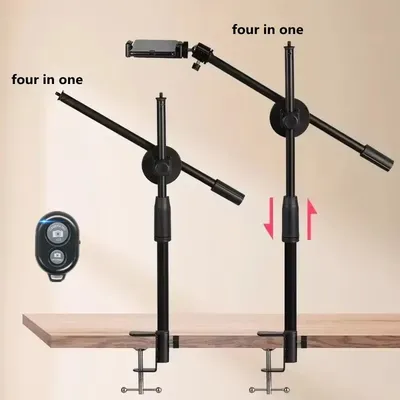 MEUYAG Horizontal Tripod Table Overhead Tripe Stand Mobile phone holder Filming Photography Articulated Arm for iPhone Android