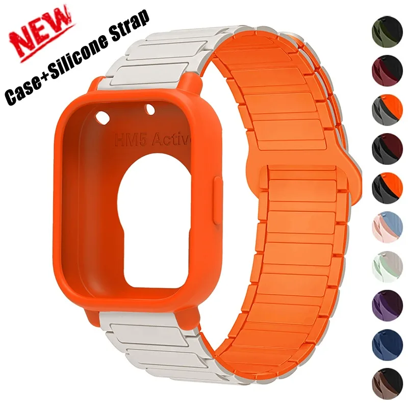 Magnetisches Silikonarmband + Gehäuse für Redmi Watch 5 Active/Lite Sports Ersatzarmband für Redmi Watch 5 Lite Uhrenzubehör Image