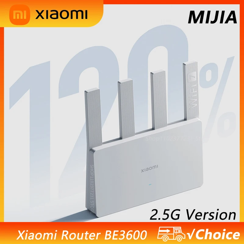 Xiaomi Mijia Router BE3600 WiFi7 2,4/5 GHz Duan Bands 160 MHz 3570 Mbit/s Mesh Networking Gaming Beschleunigung 2,5 G Ethernet Port Image