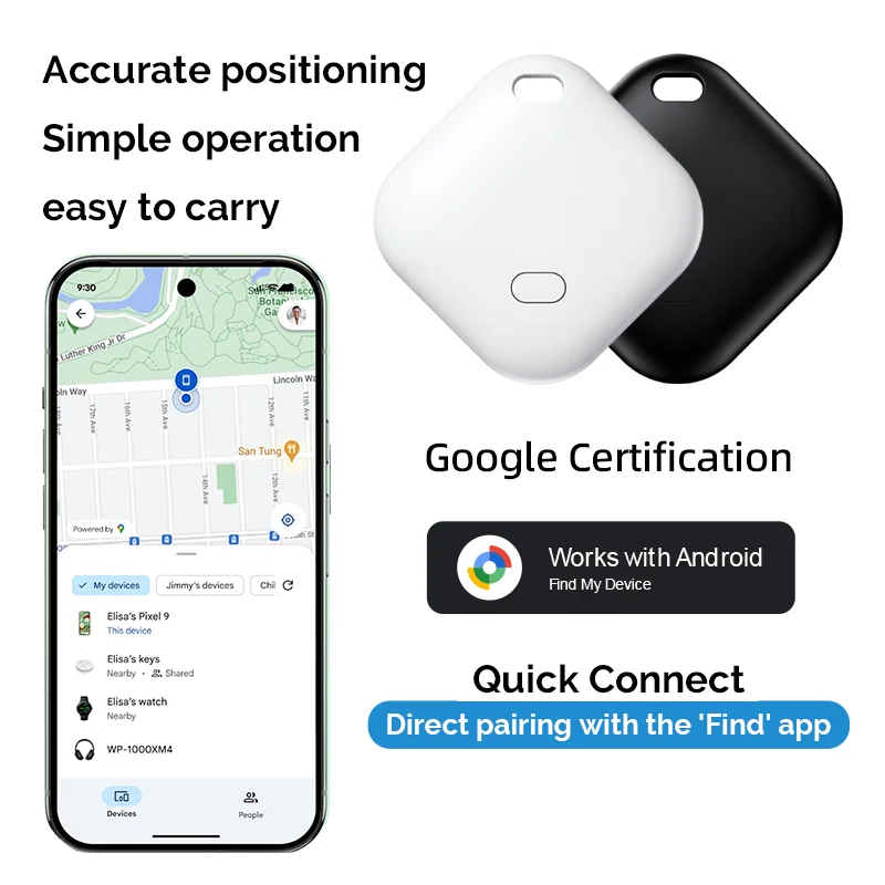 Neues Mini-Tracking-Gerät für Google Find My Key Smart Tag Finder Haustier Auto GPS Lost Tracker Smart Bluetooth Tracker Android System Image