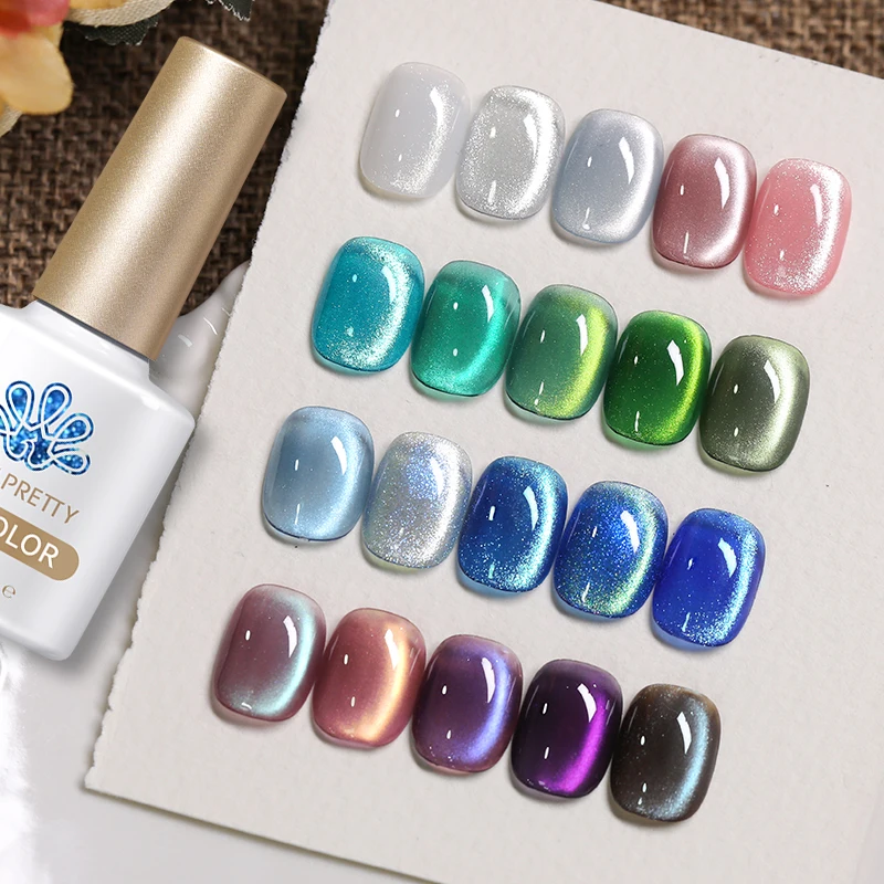BORN PRETTY Cat Magnetischer Gel-Nagellack, 10 ml, Kristall-Holographie-Glasperle, semi-permanent, Soak Off UV-LED, Nagelkunst-Maniküre Image