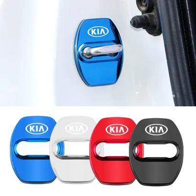 4PCS Car Styling Car Door Lock Covers Protection Accessories For Kia Rio Soul Forte Sportage Picanto Niro Morning Ceed