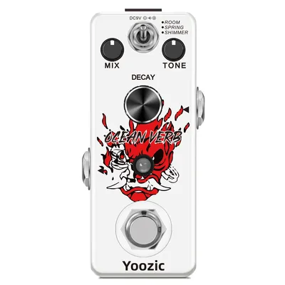 Yoozic LEF-3800 Digital Reverb Pedal Guitar Ocean Verb Pedal Room Spring Shimmer 3 Modes Wide Range With Storage Of Timbre Pedal
