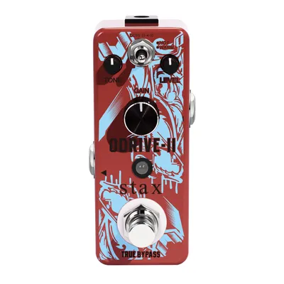 STAX LEF-302B ODRIVE-II Classical Electronic Overdrive Guitar Effect Pedal True Bypass2 Working Mode Full Metal Case