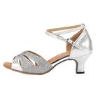 Heels for Women 2025 Latin Heeled Ballroom Tango Party Sequin Dance Shoes Wedding Formal Sandals