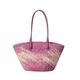 HGNOF Casual Rattan Large Capacity Tote Designer Wicker Woven Women Handbags Summer Beach Bali Straw Bag Lady Travel Big Basket Purse(4)