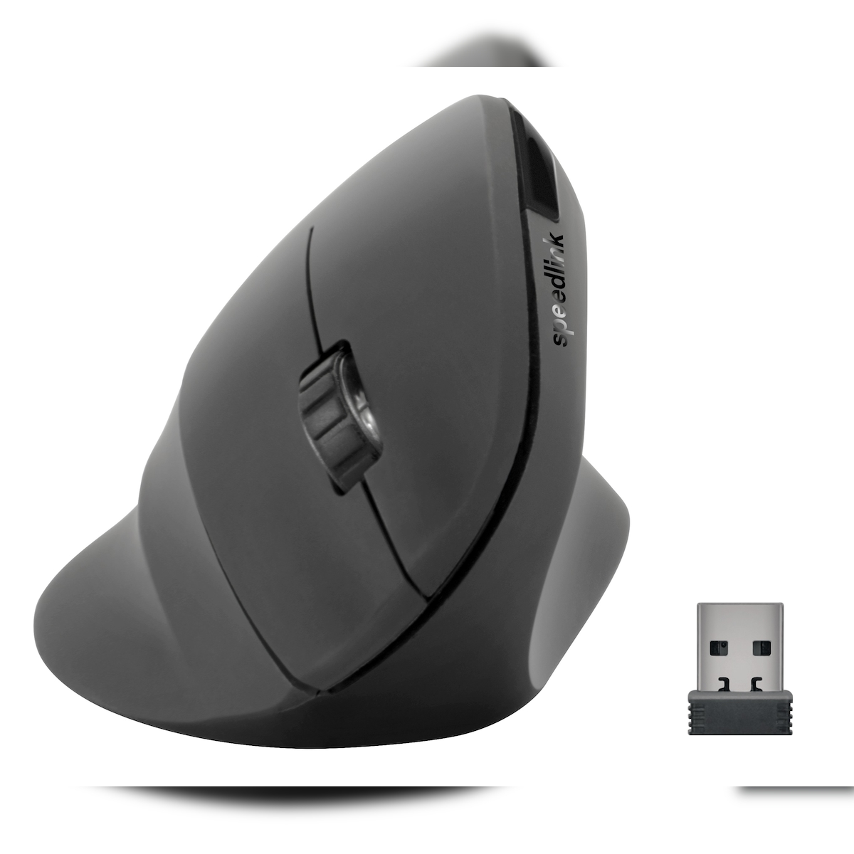 Speedlink PIAVO Ergonomische Vertikale Maus - Kabellos, Gummi-Schwarz Image