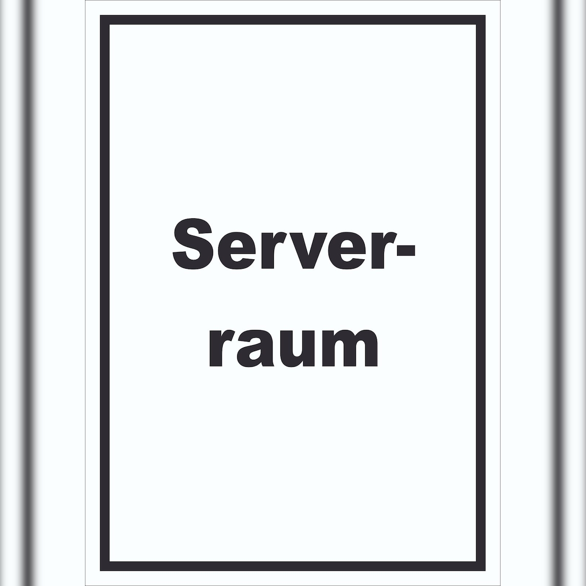 HB-Druck Serverraum Schild mit Text Computer IT PC hochkant A2 (420x594mm) Image