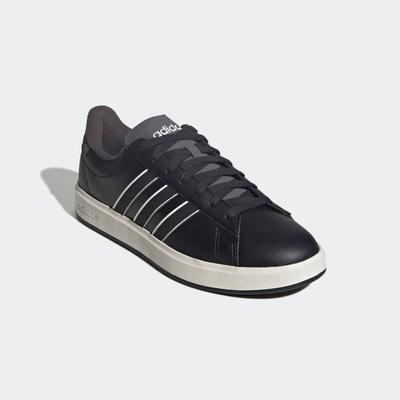 Sneaker ADIDAS SPORTSWEAR "GRAND COURT 2.0", Gr. 45, schwarz-weiß (core schwarz, core schwarz, sanftes weiß), Synthetik, Leder, sportlich, Schuhe, Design auf den Spuren des adidas Superstar Image