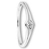 Goldring ONE ELEMENT "Zirkonia Ring aus 333 Weißgold Zirkonia Ring aus 333 Weißgold" Gr. 51, silber, Fingerringe, Damen, 51,mit Zirkonia, Weißgold 333-Gold, Weißgold 333, Gold, für Damen – klassisch & elegant im Design
