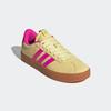 Sneaker ADIDAS SPORTSWEAR "VL COURT 3.0", Gr. 39, powder gelb, shock pink, gold metallic, Leder, Synthetik, sportlich, Schuhe, inspiriert vom Design des adidas samba