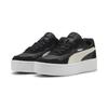 Sneaker PUMA "Court Lally Skye Suede Sneakers Damen", Gr. 41, schwarz-weiß (schwarz, weiß), Obermaterial: Leder, Synthetik; Futter: Textil; Innensohle: Textil; Laufsohle: Gummi, Schuhe