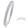 Diamantring ONE ELEMENT "0.09 ct Diamant Brillant Memoire Ring" Gr. 54, silber, Fingerringe, Damen, 54, 0,09 ct, Weißgold 585-Gold-Diamanten, Weißgold 585, Gold, Diamanten, aus 585 Weißgold – für Damen – elegant, modern & vielseitig kombinierbar