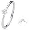 Diamantring ONE ELEMENT "0.15 ct Diamant Brillant Ring aus 585 Weißgold" Gr. 50, silber, Fingerringe, Damen, 50, 0,15 ct, Weißgold 585-Gold-Diamanten, Weißgold 585, Gold, Diamanten, für Damen – elegant, modern & vielseitig kombinierbar