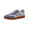 Sneaker MARCO TOZZI "Marco Tozzi Sneaker Lederimitat/Textil", Damen, Gr. 41, blau (weiß, blau), Lederimitat, Textil, casual, Schuhe