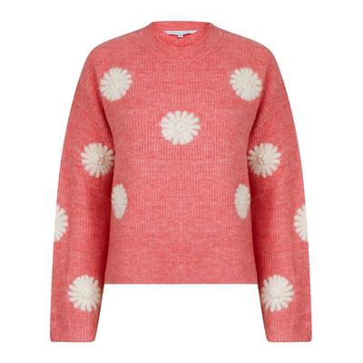 Jumpers Gooseberry Women's Drop Shoulder Embroidered Crew Neck Rib Knit Jumper in Confetti - Amara Reya / M - Tokyo Laundry