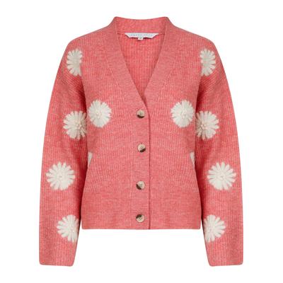 Cardigans Strawflower Women's Drop Shoulder Embroidered V-Neck Rib Knit Cardigan in Confetti - Amara Reya / XL - Tokyo Laundry