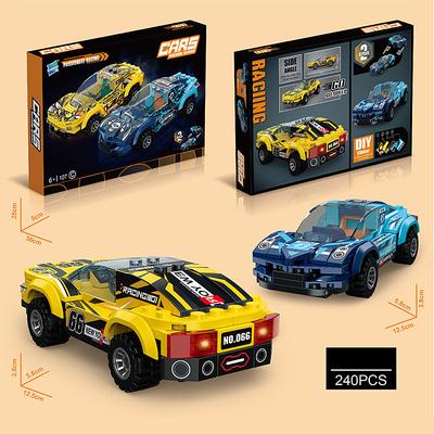 Building Blocks,Children's Assembly Small Particle Diy Racing Car Sports Car Building Block Car Compatible With A Tall Boy And Girl Building Block Toy