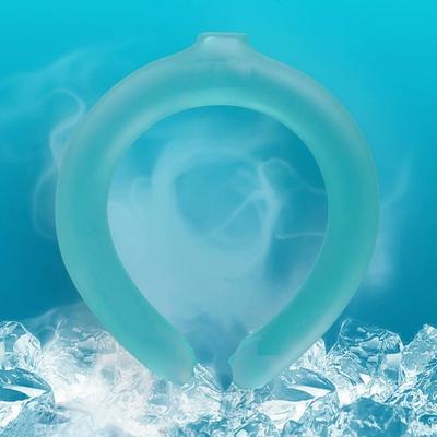 Portable Neck Cooling Tube, Reusable Gel Ice Pack Cooling Ring for Summer, Wearable Neck Massager with Sunstroke Prevention