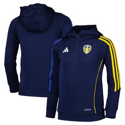 Leeds United adidas Trainings-Hoodie – Marineblau – Kinder Image