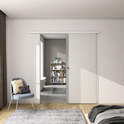 Aica 80 x 225cm Innentüren Glasschiebetüre Mattglas Set vor der Wand laufend Schiebetür Zimmertür Image