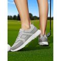 Per donna Sneakers All'aperto Quotidiano Viaggio Colore a Contrasto Tacco basso Punta Tonda Sportivo Casual Comfort Scarpe da corsa Camminata Pelle Microbica Microfibra Allacciatura Bianco Rosa Grigio