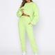Per donna Tuta da Ginnastica Pantaloni da Tuta Felpa pullover Autunno Tasca Tinta unita Completo Abbigliamento fluorescente verde Nero Palestra Allenamento Sportivo Antivento Manica Lunga Sport